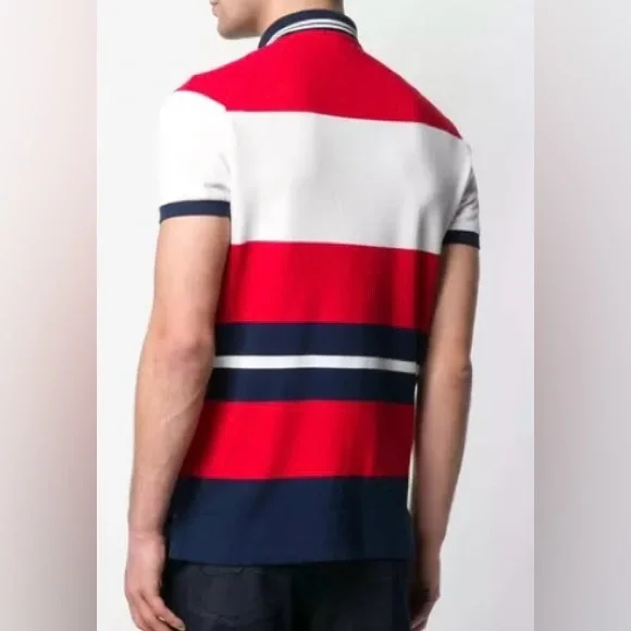 Polo Ralph Lauren Big&Tall Men’s Sz XLT Striped Mesh Crest/Big Pony Polo‎ Shirt